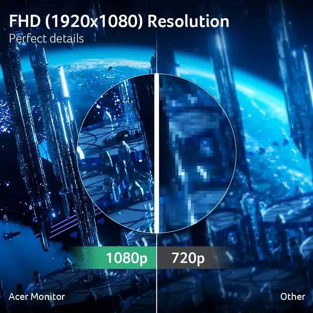 Alt view image 2 of 6 - Nitro 24.5 Gaming Monitor | Full HD 1920 x 1080 | IPS | ZeroFrame | AMD FreeSync Premium | 200Hz Refresh Rate | Up to 0.5ms | sRGB 99% | 1 x Display Port 1.2 and 2 x HDMI 2.0 | KG251Q X3biip