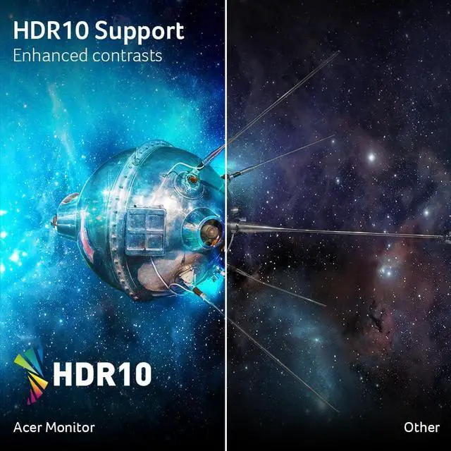Alt view image 6 of 6 - Nitro 24.5 Gaming Monitor | Full HD 1920 x 1080 | IPS | ZeroFrame | AMD FreeSync Premium | 200Hz Refresh Rate | Up to 0.5ms | sRGB 99% | 1 x Display Port 1.2 and 2 x HDMI 2.0 | KG251Q X3biip