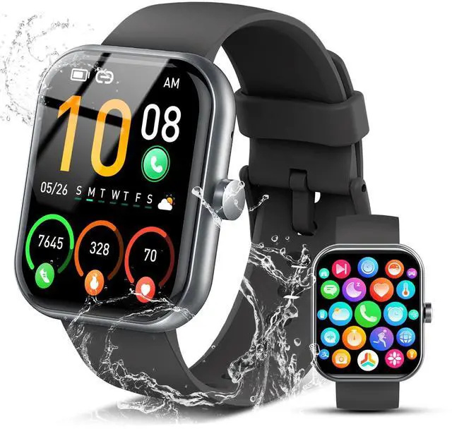 Main image of 2026 Smart Watch for Men Women (Answer/Make Call), 1.96" HD Fitness Tracker Running Watch, IP68 Waterproof,Pedometer, Sleep/Step/Activity/Heart Rate Monitor,110+ Sport Mode Smartwatch for Android iOS