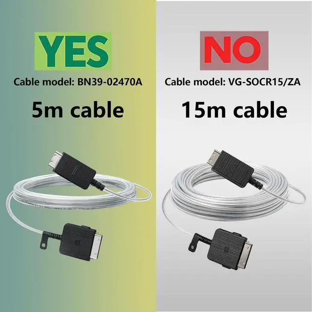 Alt view image 6 of 6 - BN39-02470A 5M Frame One Connect Cable Compatible with Samsung Frame tv | Frame TV One Connect Cable for LS03FA LS03DA LS03BA LS03AA LS03RA LS03TA Q85R Q90R Q95T(Incompatible with LS03CA Serie TV)
