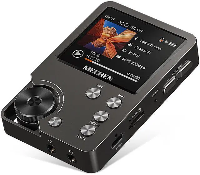Main image of M30 HiFi MP3 Player 64GB DAC Decoding DSD Gray | WM8965 DAC+TI Amp, MP3/WMA/WAV/APE/FLAC/AAC, 1500mAh 25H, 2" Screen, Expand to 512GB, Zinc Alloy Shell