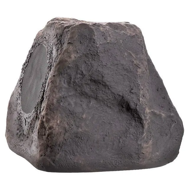 Alt view image 2 of 6 - 5.25" 120W Wireless Bluetooth Outdoor Rock Speaker Weather Resistant, Slate Dark Grey - BTR-150
