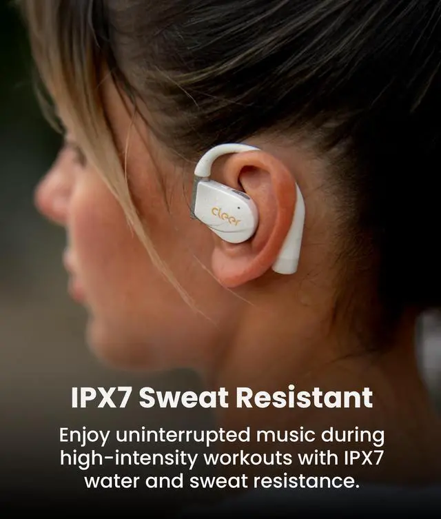 Alt view image 6 of 6 - ARC 4 Plus Open Ear Earbuds with Dolby Audio,White | True wireless Bluetooth with head tracking, IPX7 waterproof earhook,34H playtime, custom EQ,for sports, running & workout