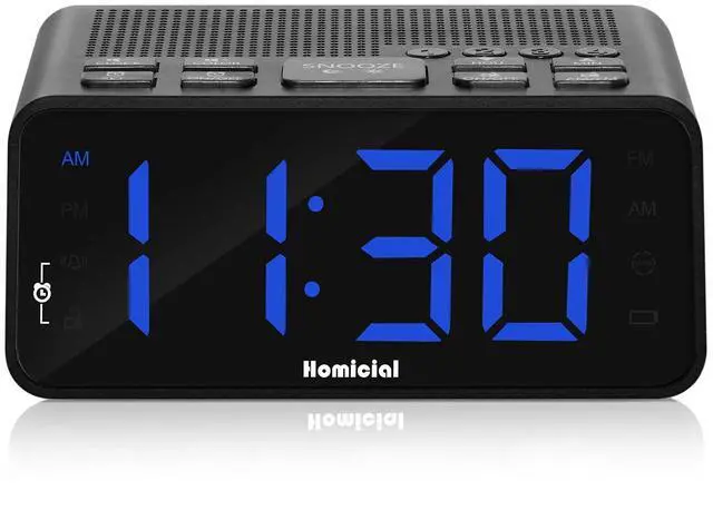 Main image of Digital Alarm Clock Radio with AM/FM Radio, Multi-Colors 1.4 LED Digits, Preset, Sleep Timer and Clear Display with Dimmer for Bedroom Bedside, Battery/Plug-in Powered