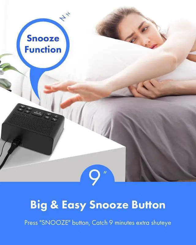 Alt view image 5 of 6 - Digital Alarm Clock Radio with AM/FM Radio, Multi-Colors 1.4 LED Digits, Preset, Sleep Timer and Clear Display with Dimmer for Bedroom Bedside, Battery/Plug-in Powered