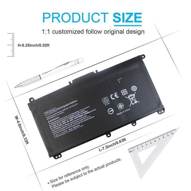 Alt view image 4 of 6 - 920070-855 920046-421 TF03XL Battery for HP Pavilion 15-CC 15-CD 17-ar050wm 17-ar0xx 15-cc023cl 15-cc123cl 15-cc563st 15-cc050wm 15-cd040wm 14m-cd0001dx 14m-cd0003dx 14-cd1055cl 14-bf0xx 920046-121