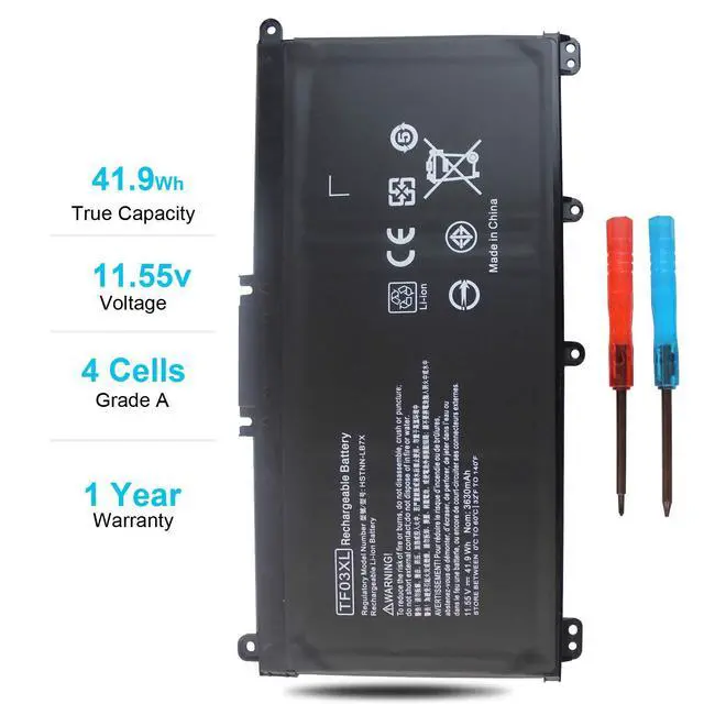 Alt view image 5 of 6 - 920070-855 920046-421 TF03XL Battery for HP Pavilion 15-CC 15-CD 17-ar050wm 17-ar0xx 15-cc023cl 15-cc123cl 15-cc563st 15-cc050wm 15-cd040wm 14m-cd0001dx 14m-cd0003dx 14-cd1055cl 14-bf0xx 920046-121