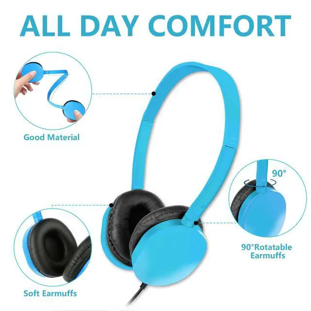 Alt view image 2 of 6 - Classroom Headphones Bulk 30 Pack for School Students,Wholesale | Earphones Class Set of Headphones for Students Group Learning, Computer Lab, Library, Online Lesson and Testing Multi Color