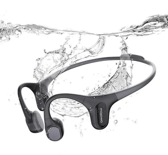 Main image of Run Plus Bone Conduction Headphones, IP68 Waterproof, 32GB MP3 | 8H Playtime Open-Ear Bluetooth 5.2, Deep Bass, Secure Fit for Running Swimming & Gym, Black