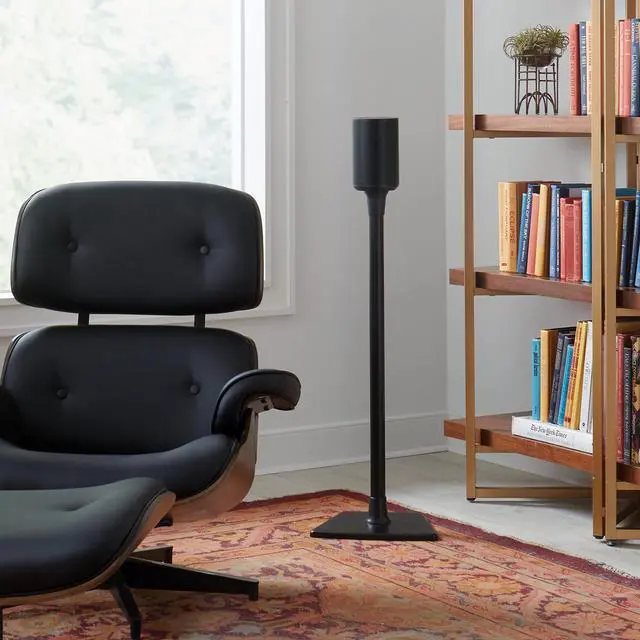 Alt view image 4 of 6 - Wireless Speaker Stand for Sonos Era 100 - Pair (Black) |, Perfect Stand Setup for Easy and Secure Mounting of New Sonos Era 100 Speakers - OSSE12-B2