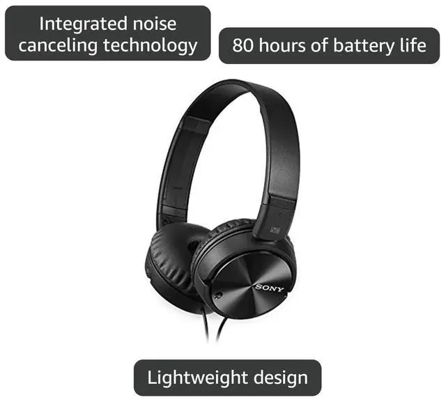 Alt view image 3 of 4 - MDRZX110NC Noise Canceling On Ear Headphones, Black, Wired