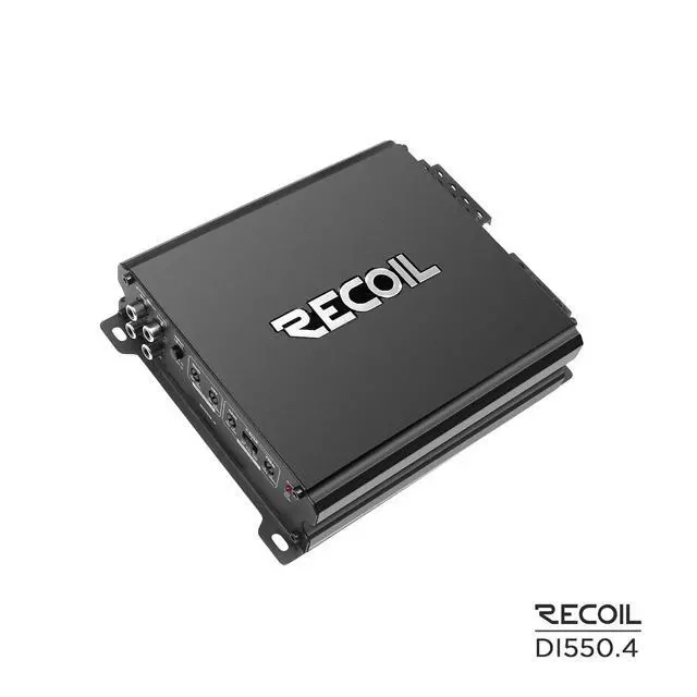 Alt view image 2 of 6 - DI550.4 Full-Range Class-D 4-Channel Car Audio Amplifier 1040W | RMS 130W x4 @2, 2-4 Ohm Stable, MOSFET, LPF, HPF, Bass EQ 4-Channel Amp