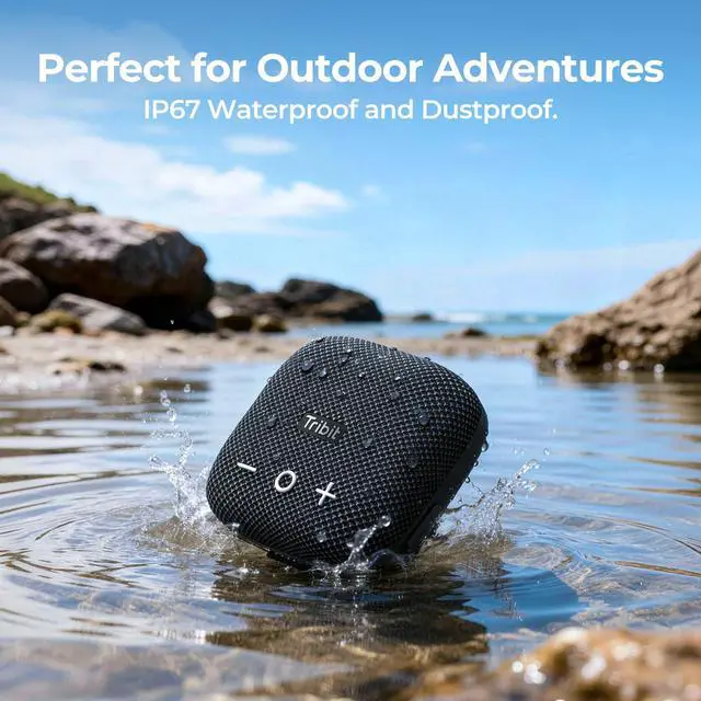 Alt view image 5 of 6 - StormBox Micro 2 Portable Bluetooth Speaker, 10W, 12H Playtime | Bike Speaker, IP67 Waterproof, BT5.3, XBass, Wireless, TWS Pairing, Built-in Mic, Outdoor, Camping, Travel, Cycling, Black