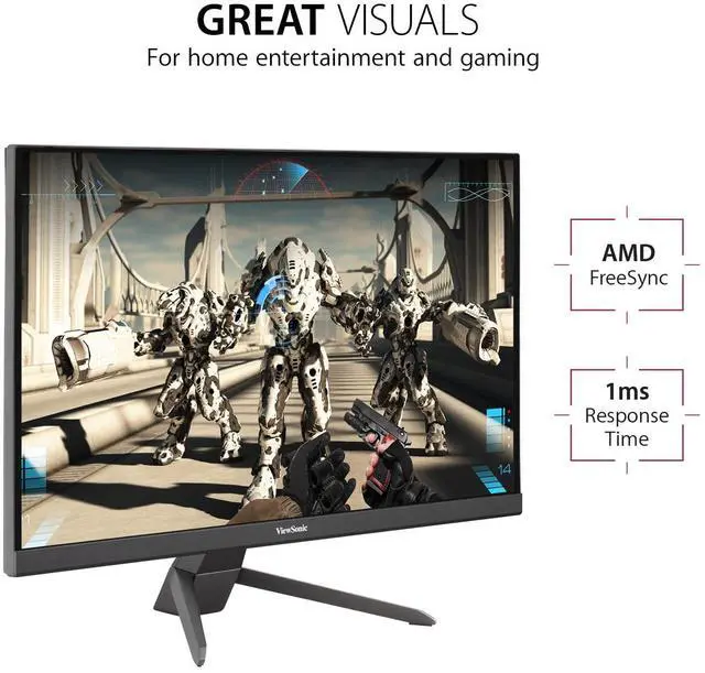 Alt view image 2 of 6 - VX2267-MHD 22 Inch 1080p Monitor, 100Hz Refresh Rate with FreeSync for Ultimate Home Entertainment, Eye Care Technology, Ultra-Thin Bezels, HDMI, and DisplayPort Inputs