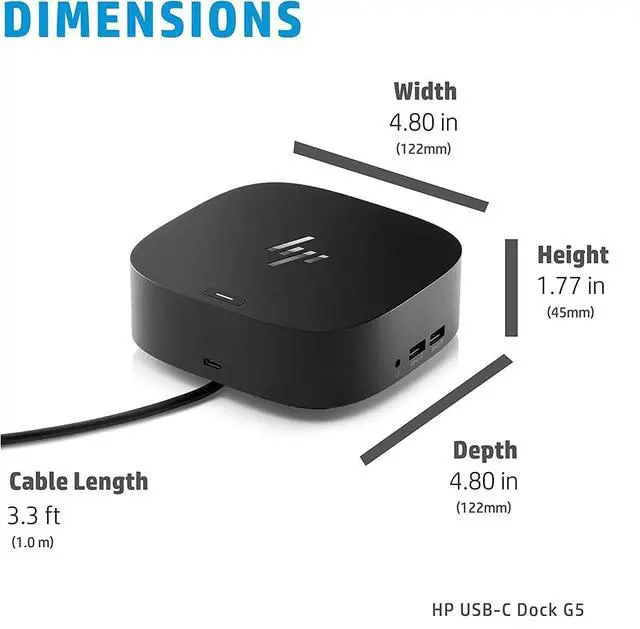 Alt view image 3 of 6 - USB-C Essential Dock G5 Multiport Docking Station with USB-C, HDMI | DisplayPort, Ethernet, RJ-45, Includes Dockztorm Dock, Black - 1Pack