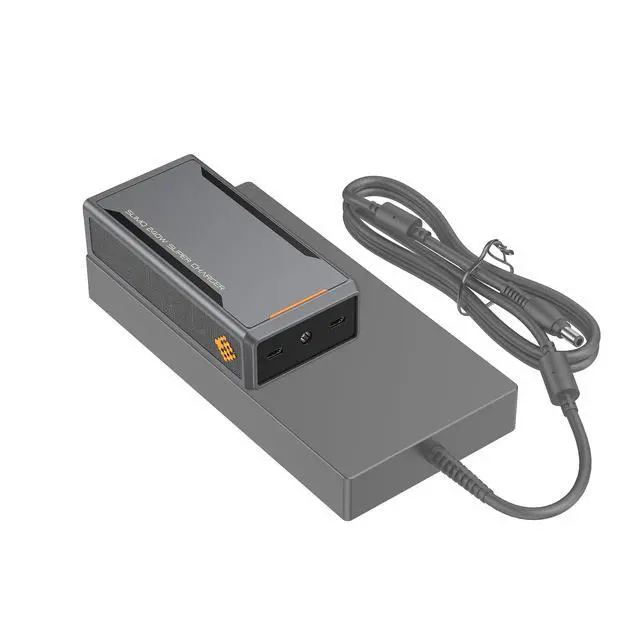 Alt view image 3 of 5 - 240W Universal Compact Gaming Laptop Charger Plus 2 USB-C Ports on it