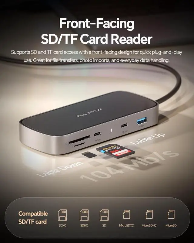 Alt view image 5 of 6 - MacBook Pro Docking Station Dual Monitor 4K@60Hz for M5/M4/M3 Pro & Max | Mac Docking Station Dual Monitor, Macbook Pro Dock Hub with 2 HDMI, Ethernet, USB 10Gbps for Mac Multi-Screen Users