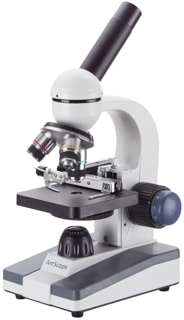 Main image of M150C-MS 1000X Biological Compound Microscope with Sturdy | 40X-1000X Magnification Range All-Metal Construction Optical Glass Lenses Mechanical Stage