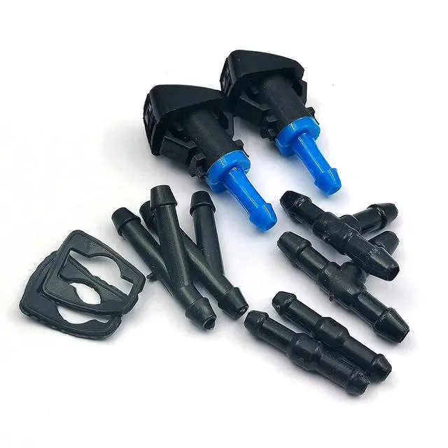 Alt view image 2 of 7 - 2PCS WINDSHIELD WASHER HOOD NOZZLE Sprayer kit Compatible with 2009-16 FRONTIER, 2009-12 PATHFINDER, 2009-15 XTERRAReplaces 28932-ZL00A
