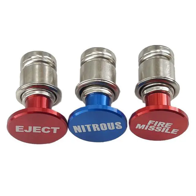 Alt view image 2 of 7 - 3PCS EJECT FIRE MISSILES NITROUS Button Cigarette Lighter Replacement Cover 12V Power Source Fits Most Automotive Vehicles