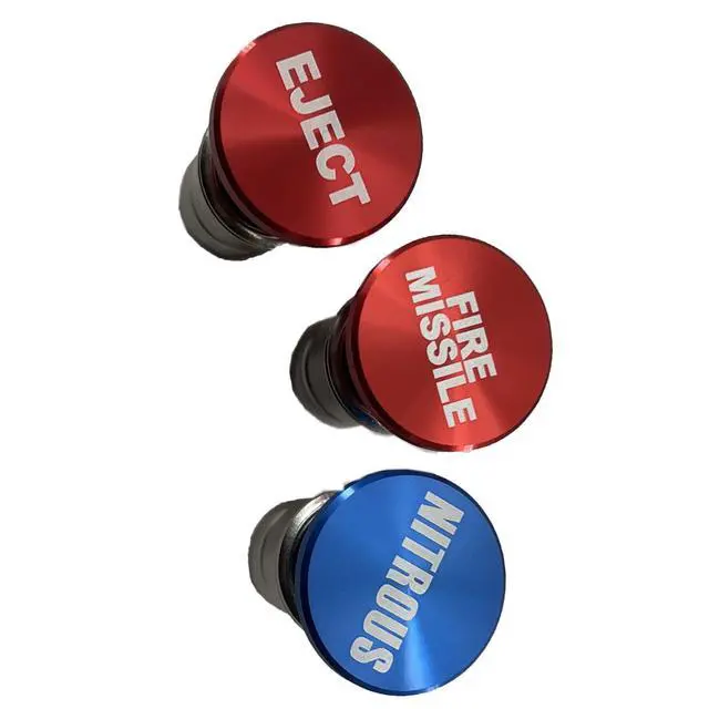 Alt view image 5 of 7 - 3PCS EJECT FIRE MISSILES NITROUS Button Cigarette Lighter Replacement Cover 12V Power Source Fits Most Automotive Vehicles