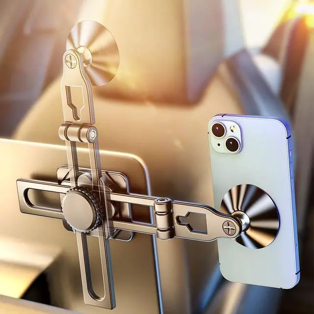 Alt view image 4 of 7 - Suspension Magnetic Phone Bracket Slide Rail Adjustable Foldable Mobile Phone Mount Telescopic 360 Degree Rotary Magnet Phone Rack for Car Laptop Truck