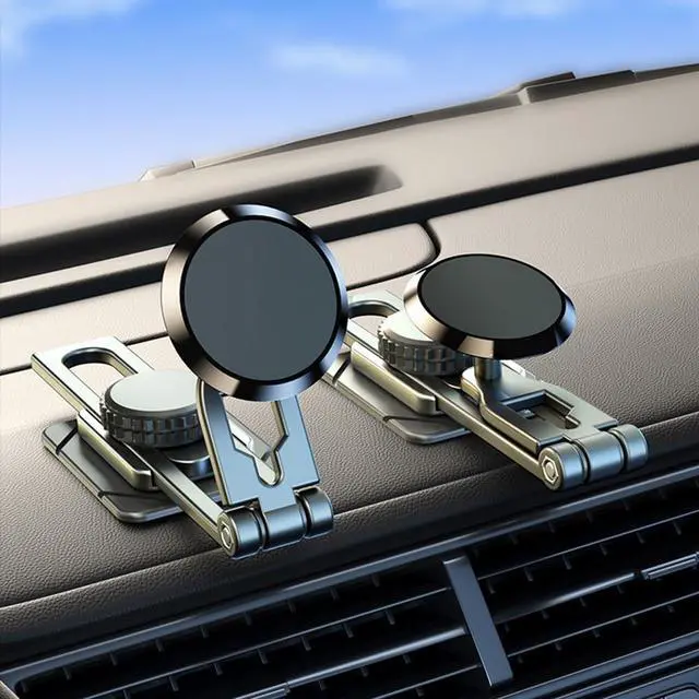 Alt view image 3 of 7 - Suspension Magnetic Phone Bracket Slide Rail Adjustable Foldable Mobile Phone Mount Telescopic 360 Degree Rotary Magnet Phone Rack for Car Laptop Truck