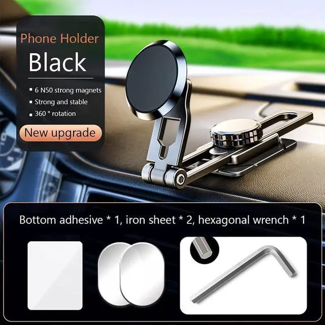 Alt view image 5 of 7 - Suspension Magnetic Phone Bracket Slide Rail Adjustable Foldable Mobile Phone Mount Telescopic 360 Degree Rotary Magnet Phone Rack for Car Laptop Truck