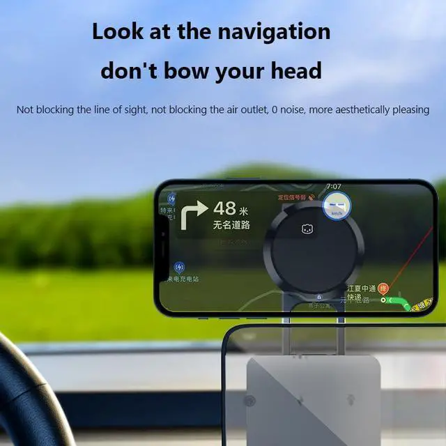 Alt view image 6 of 7 - Suspension Magnetic Phone Bracket Slide Rail Adjustable Foldable Mobile Phone Mount Telescopic 360 Degree Rotary Magnet Phone Rack for Car Laptop Truck