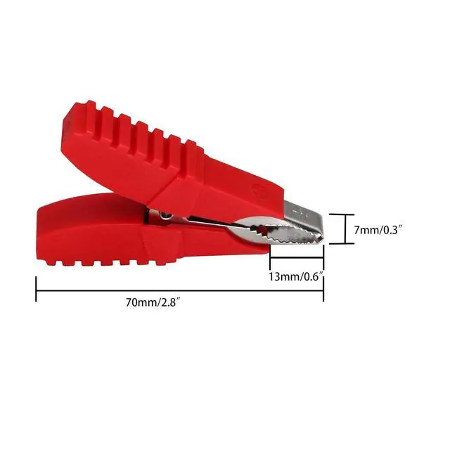 Alt view image 5 of 6 - 3.2ft 12V 14AWG Alligator Butterfly Clip to SAE Connector Quick Release Disconnect Car Solar Power Charging Extension Cord,Black & Red B