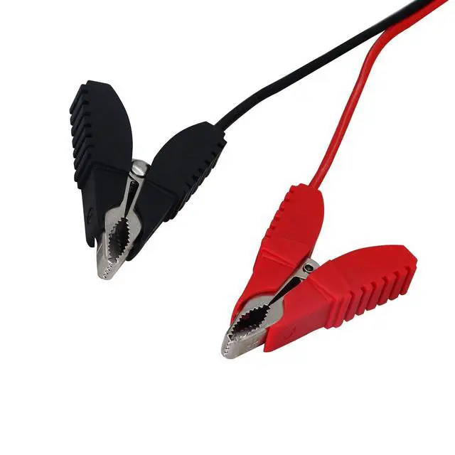 Alt view image 4 of 6 - 3.2ft 12V 14AWG Alligator Butterfly Clip to SAE Connector Quick Release Disconnect Car Solar Power Charging Extension Cord,Black & Red B