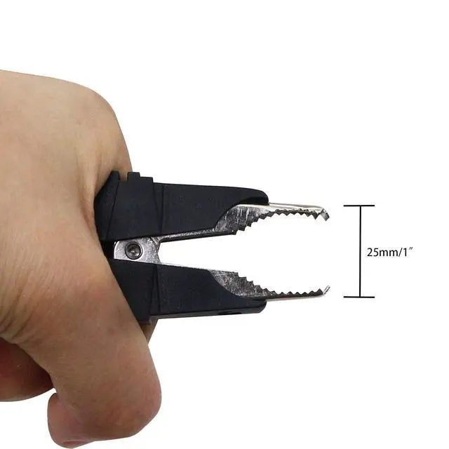 Alt view image 6 of 6 - 3.2ft 12V 14AWG Alligator Butterfly Clip to SAE Connector Quick Release Disconnect Car Solar Power Charging Extension Cord,Black & Red B