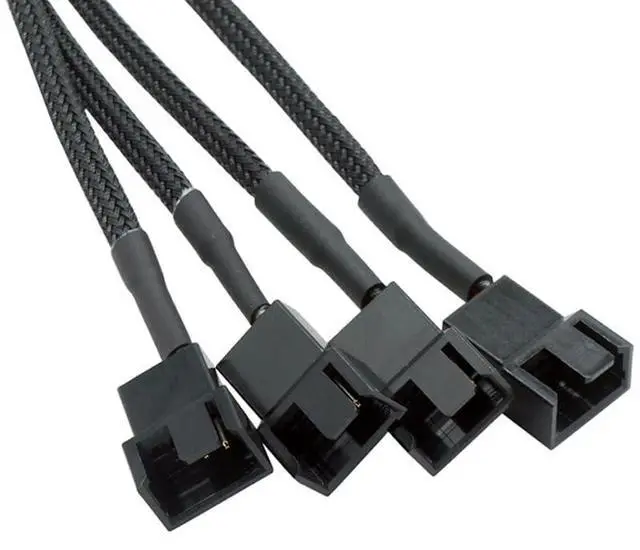 Alt view image 3 of 7 - 2Pcs 15Pin SATA to 3Pin 4Pin Adapter Cable SATA to PWM Conversion Power SATA 1 to 4 Extension Cables Case Fan Power Spliter Hub for Computer CPU Host Cooling Fan Connectors