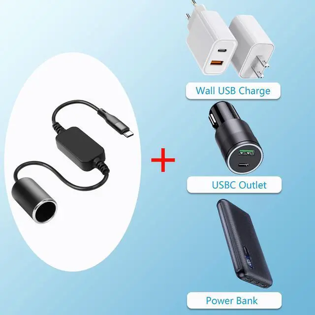 Alt view image 6 of 7 - 3.2ft USB C Male to 12V 18W Cigarette Lighter Socket Adapter Power Cable for Dash Cam,Radar Detector, GPS, Car Led Light Strips, and Other Automotive Electronics