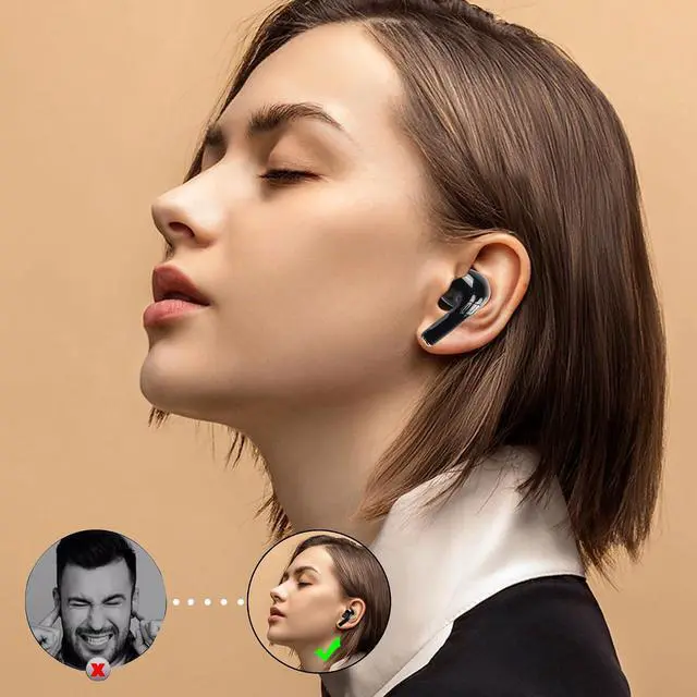 Alt view image 4 of 7 - Earbuds,Red Earbuds with Charging Case LED, High-Fidelity Stereo for iOS/Android,Gaming/Running/Fitness/Work (Black)