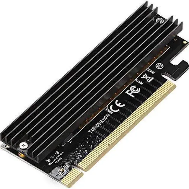 Main image of M.2 NVMe SSD Adapter M2 to PCIE 3.0 X16 Controller Card with Aluminum Heat Sink M Key Interface Support PCI Express 3.0 4-Channel 2230-2280 Size