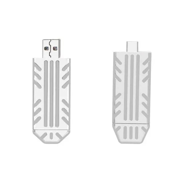 Alt view image 2 of 7 - M.2 2230 SSD Enclosure 10Gbps M.2 NVME SSD High-Speed Adapter Mobile Solid Hard Disk Box JMS583 Master Control with USB & Type-C Dual-Head