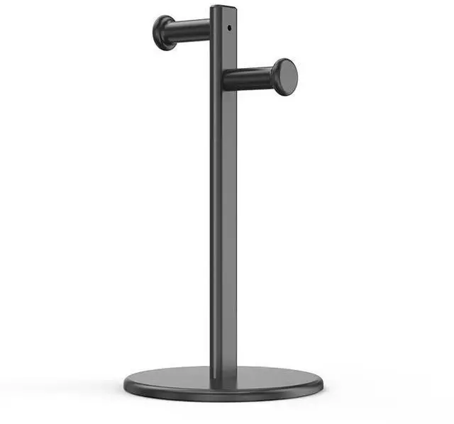 Main image of Aluminum Alloy Headphone Bracket Dual Hanger Headphone Brace Universal Headset Support Game Earphone Stand Rack Headphone Accessories (Black)
