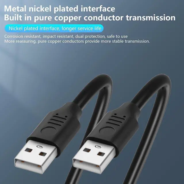 Alt view image 3 of 6 - 2PCS Short USB A Male 4 Pin Bare Wire,24AWG USB 2.0 Male Plug to Bare Wire Open End Power and Data Replacement Repair Extension Cable-0.5M/1.6FT