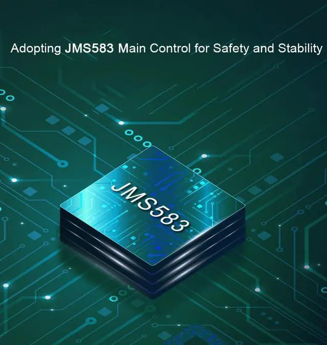 Alt view image 7 of 7 - M.2 2230 SSD Enclosure 10Gbps M.2 NVME SSD High-Speed Adapter Mobile Solid Hard Disk Box JMS583 Master Control with USB & Type-C Dual-Head