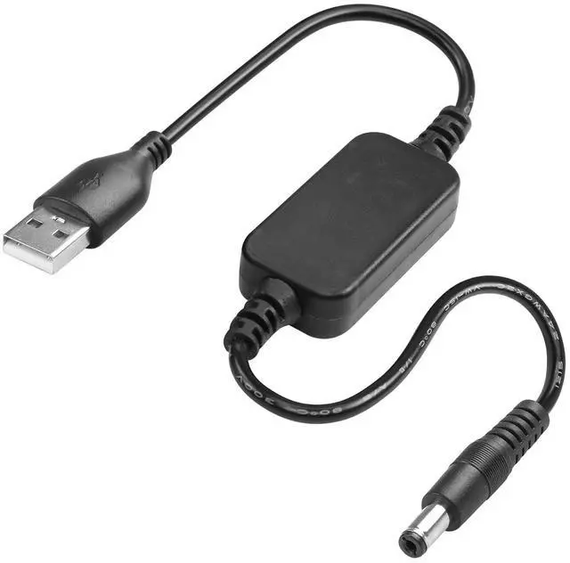 Main image of 1FT DC 5V to DC 12V USB Voltage Step Up Converter Cable,Power Adapter Cable with DC 5.5 x 2.1mm Jack,USB 5V 2A to DC 12V 0.8A Cable