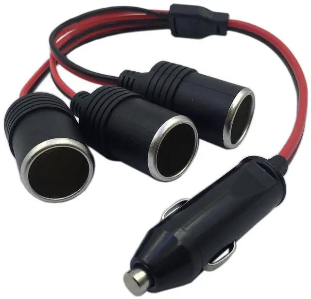 Main image of 1 to 3 Car Cigarette Lighter 12v 24v Power Charger Adapter 3 Way Socket Splitter Female Socket Plug Extension Cord Cable
