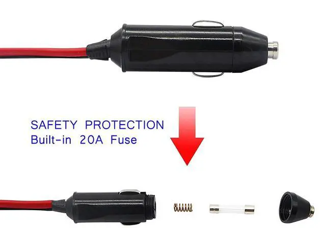 Alt view image 4 of 7 - 1 to 3 Car Cigarette Lighter 12v 24v Power Charger Adapter 3 Way Socket Splitter Female Socket Plug Extension Cord Cable
