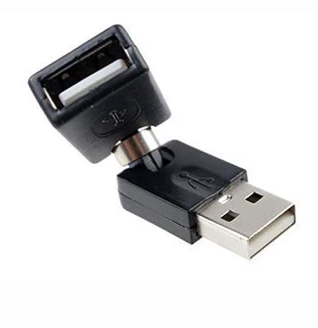 Alt view image 2 of 6 - Rotating and Swivel Twist USB 2.0 Type A Male to Type A Female 360 Degree Rotation Adjustable Right Angle Extension Adapter Convertor (2-Pack,AM-FM)