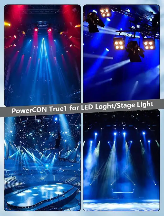 Alt view image 6 of 7 - PowerCON True1 Male to Female Extension Cable, 14AWG Professional Waterproof Locking PowerCon Connector for Outdoor Stage Light Series LED Screen/Stage Light/Speaker - 2M / 6.6FT