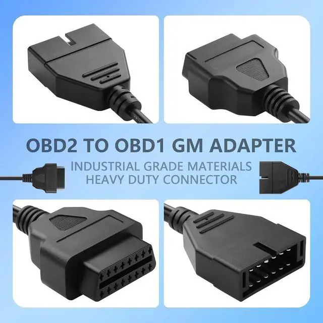 Alt view image 4 of 7 - OBD1 to OBD2 GM Adapter, Diagnostic Code Reader Scanner Cable, 12 Pin to OBD2 OBD II 16 Pin Diagnostic Tool
