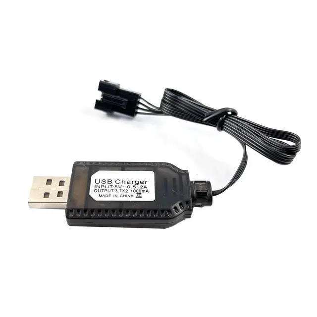 Alt view image 5 of 7 - 2Pack 7.4V / 2 x 3.7V 400mA USB Charger Cable with SM-4P 4 pin Plug Compatible with Old Version UDI001 UDI008 UDI009 and HJ808 RC Boat Battery UDI001 USB 2