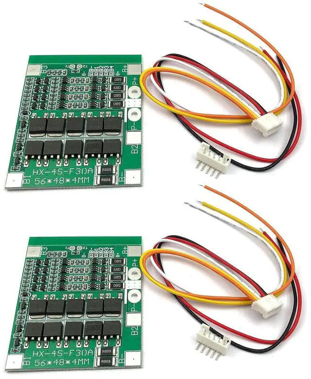 Main image of 2pcs 4S 30A 14.8V Li-ion Lithium 18650 Battery BMS Packs PCB Protection Board Balance Integrated Circuits