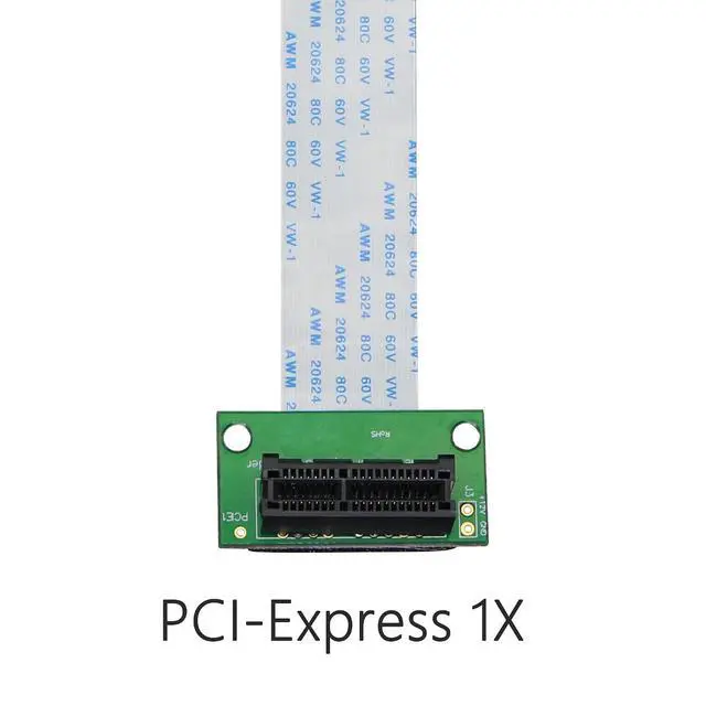 Alt view image 2 of 7 - 14cm 90 Degree PCI-Express 1X Riser FPV Cable, PCI-E 36PIN 1X Extension Cable