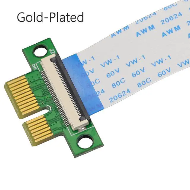 Alt view image 4 of 7 - 14cm 90 Degree PCI-Express 1X Riser FPV Cable, PCI-E 36PIN 1X Extension Cable